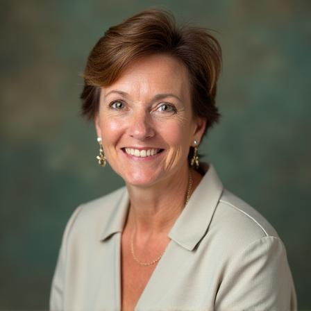 Professional headshot of Dr. Evelyn Reed, a kind-faced woman with warm eyes