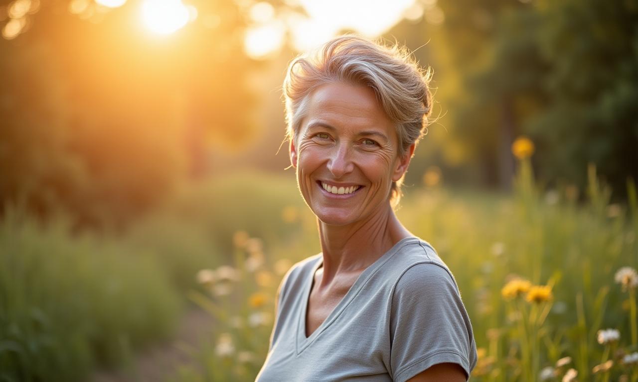 Serene natural landscape with mature adult